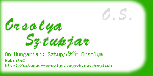 orsolya sztupjar business card
